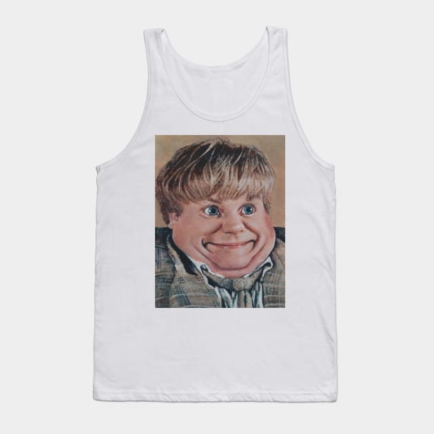 Chris Farley | Liquified Tommy Boy Surreal Picture | Portrait of Chris Farley Pop Art | Painting By Tyler Tilley Tank Top by Tiger Picasso